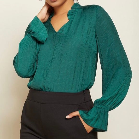 Emerald green blouse